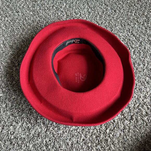 Deborah Fashions Church Derby Fascinator Hat Cap VTG Red Wool Netting Feathers - Picture 7 of 8